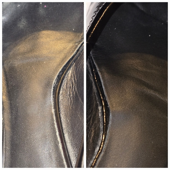 Tory Burch Minnie Ballet Flat Patent Black Leather Shoes Logo Size 8M - Picture 14 of 16